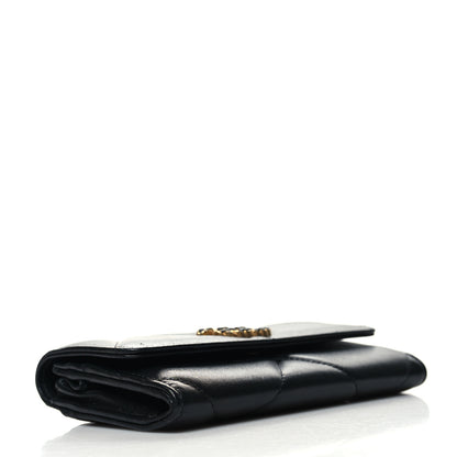 Chanel Lambskin Quilted Chanel 19 Flap Wallet Black 4 of 9