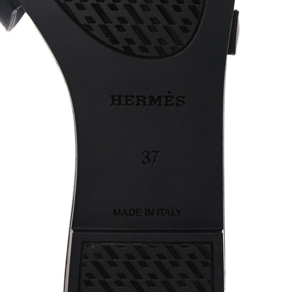 Hermes Rubber Aloha Sandals 37 Black 6 of 11