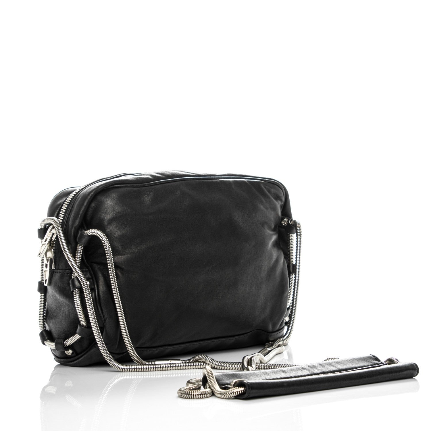 Alexander Wang Washed Lambskin Brenda Chain Black 3 of 8