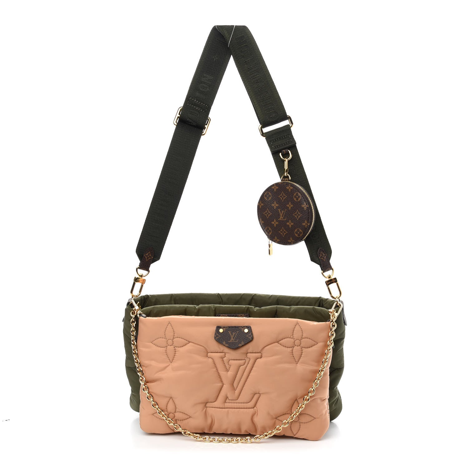 Louis Vuitton Econyl Monogram Pillow Maxi Multi Pochette Accessories Kaki Beige 1 of 11