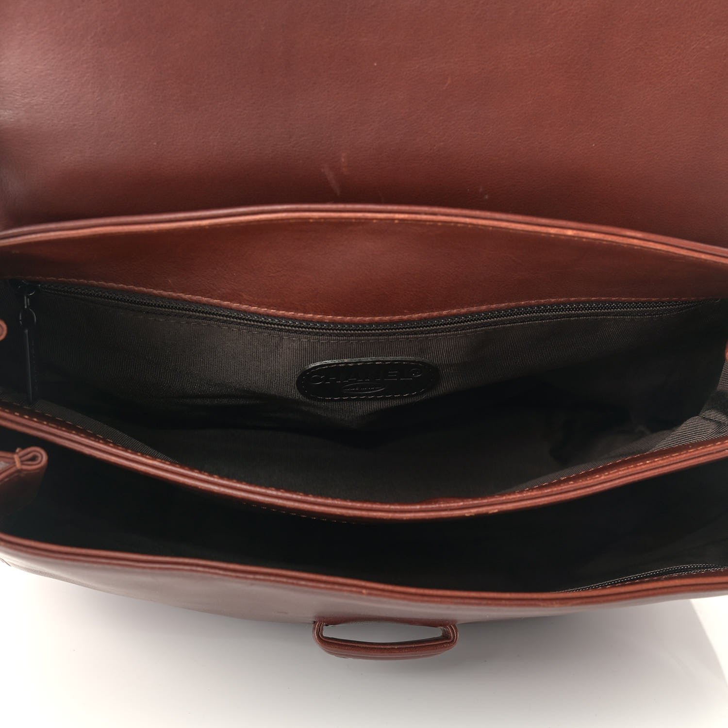 Chanel Calfskin Logo Shoulder Bag Brown 5 of 23