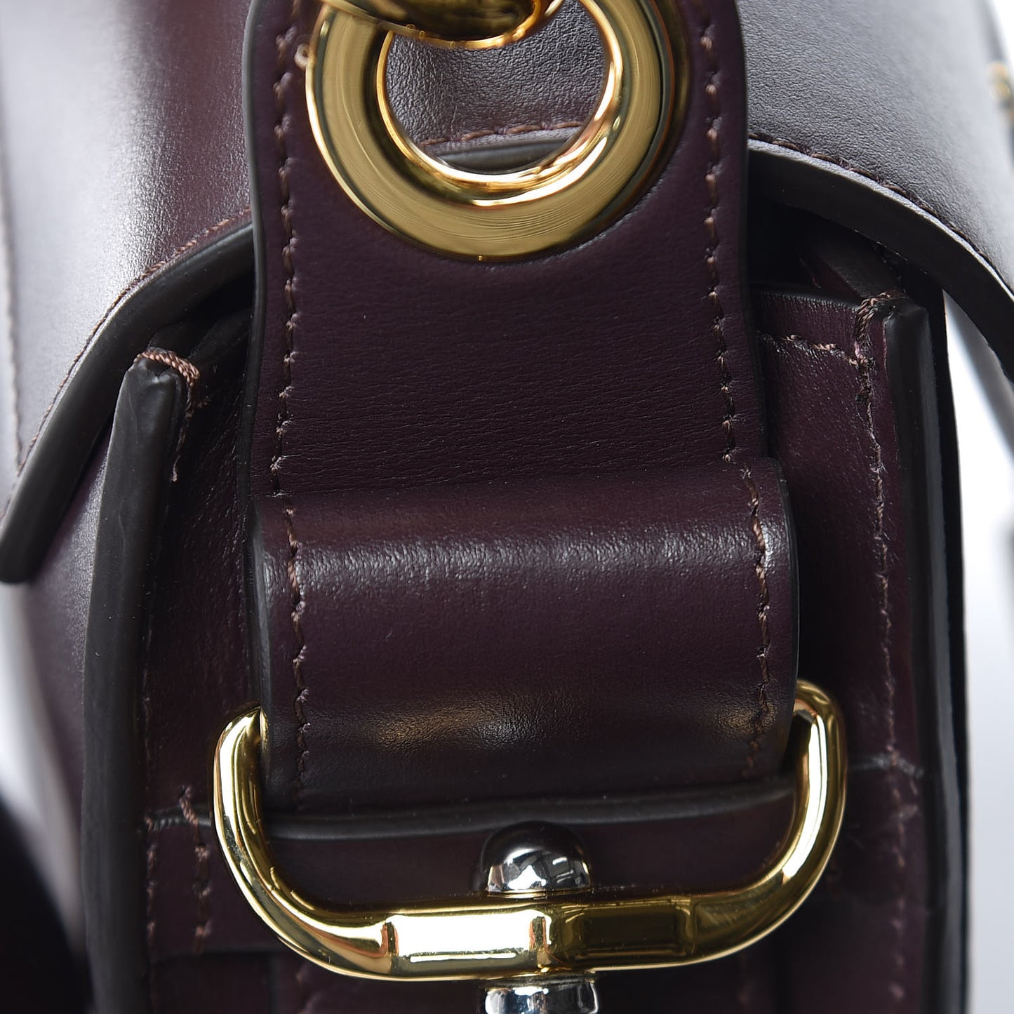 Calfskin Small Tess Bag Black Raisin