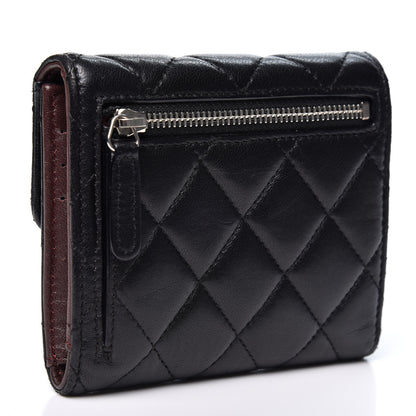 Chanel Lambskin Quilted Compact Flap Wallet Black 2 of 12