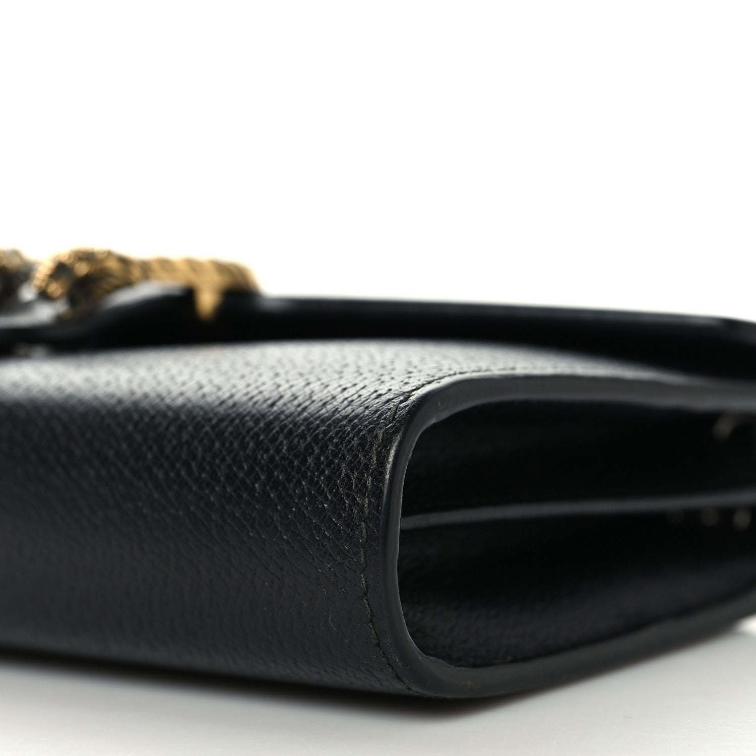 Gucci Calfskin Web Mini Dionysus Chain Wallet Black 1805409