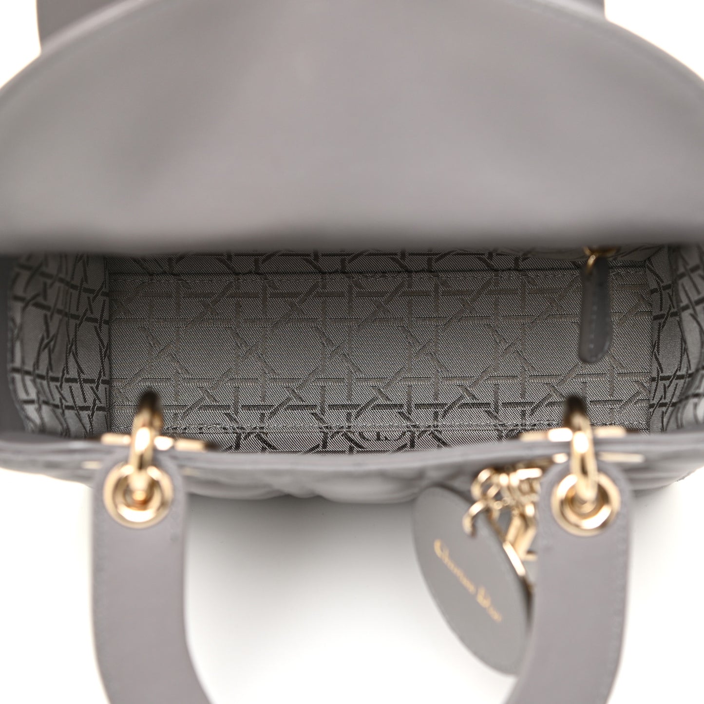 Lambskin Cannage Small My ABCDior Lady Dior Grey