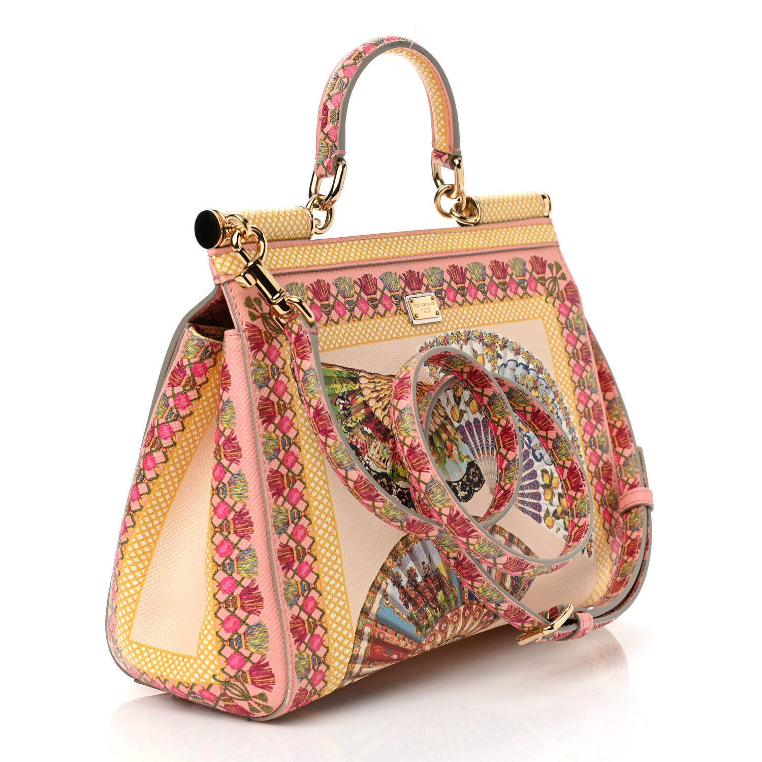 Dolce & Gabbana Dauphine Foulard Print Medium Miss Sicily Satchel Multicolor 3 of 8