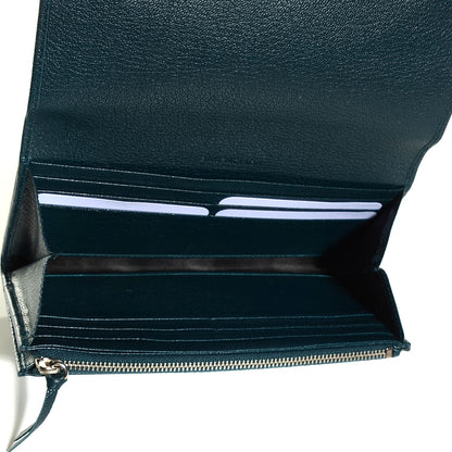 Balenciaga Chevre Metallic Edge Money Wallet Bleu Nuit 5 of 7