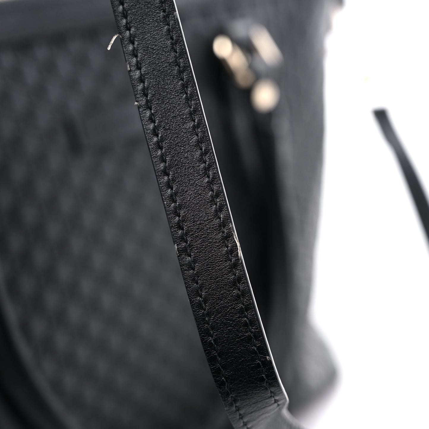 Soft Microguccissima Small Zippered Satchel Black