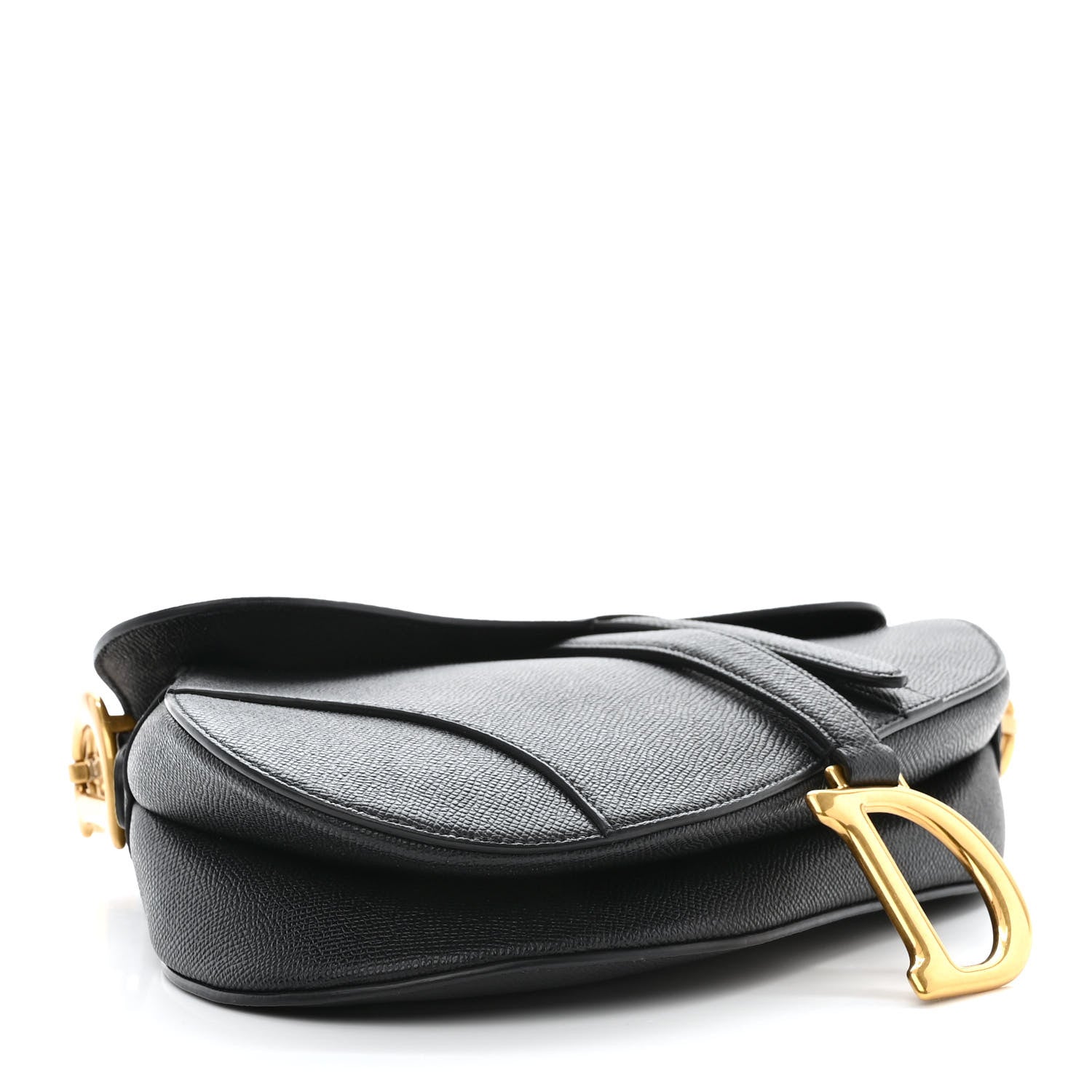 Christian Dior Grained Calfskin Saddle Bag Black 4 of 10