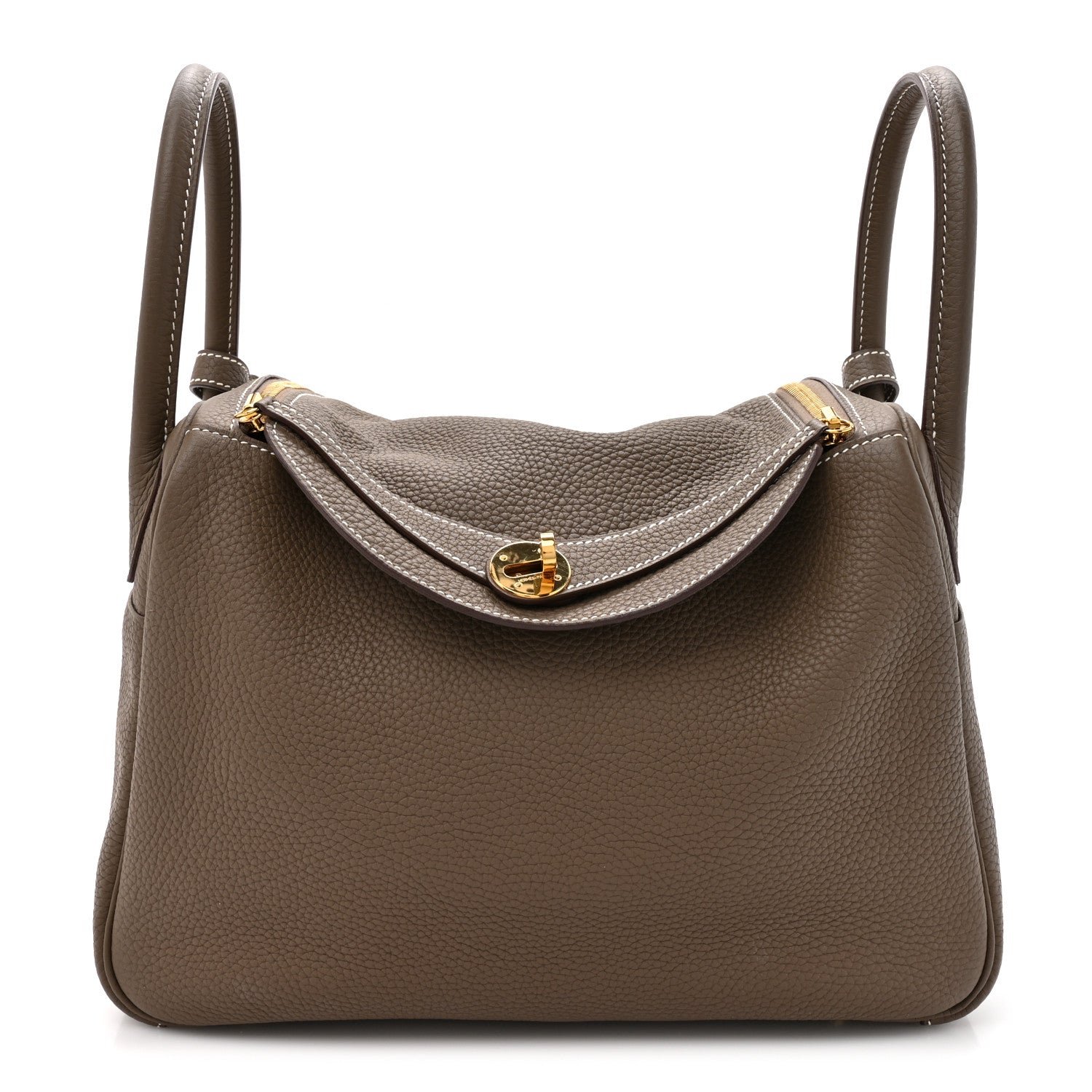 Hermes Taurillon Clemence Lindy 30 Etoupe 1 of 10