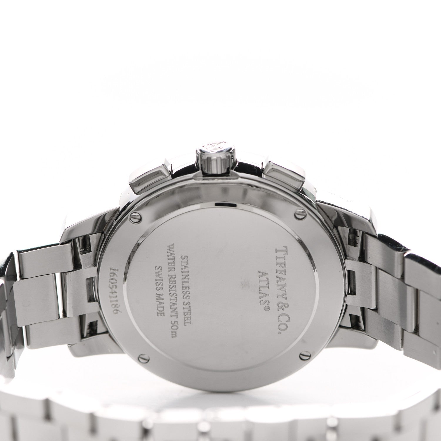 Tiffany Stainless Steel 36mm Atlas Dome Chronograph Quartz Watch 4 of 5