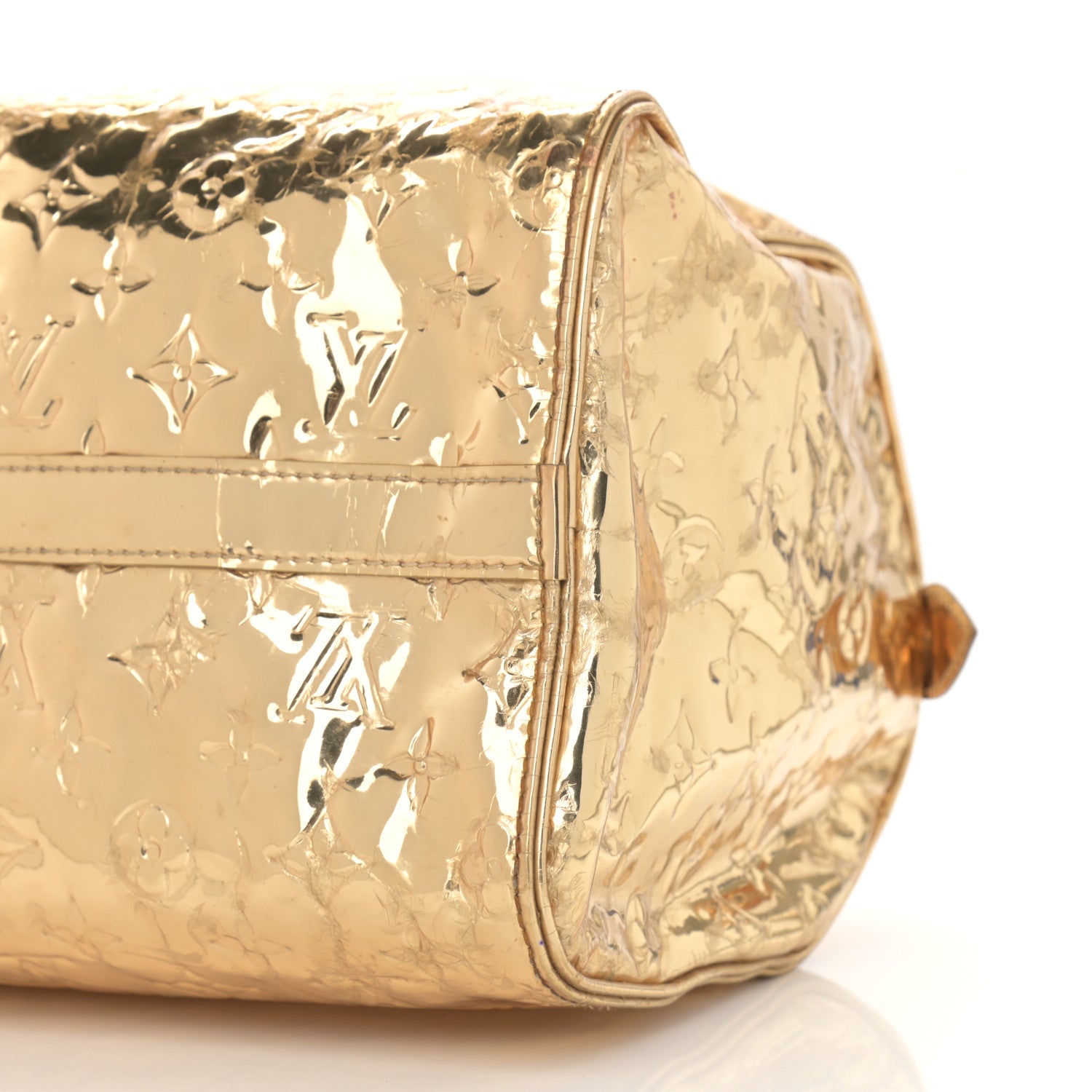 Louis Vuitton Monogram Miroir Speedy 35 Gold 9 of 14