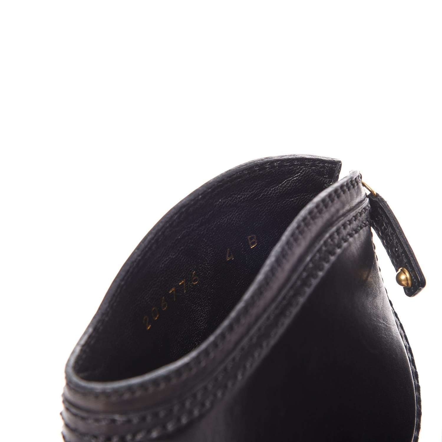 Gucci Calfskin Diane Ankle Zip Boot 4.5 Nero Black 9 of 12
