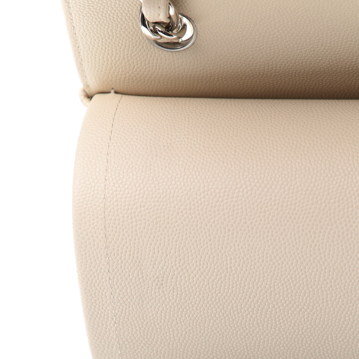 Chanel Caviar Quilted Jumbo Double Flap Light Beige 11 of 14