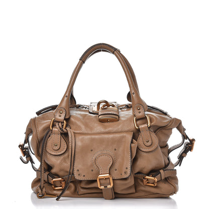 Chloe Calfskin Paddington Front Pocket Tote Tan 1 of 10