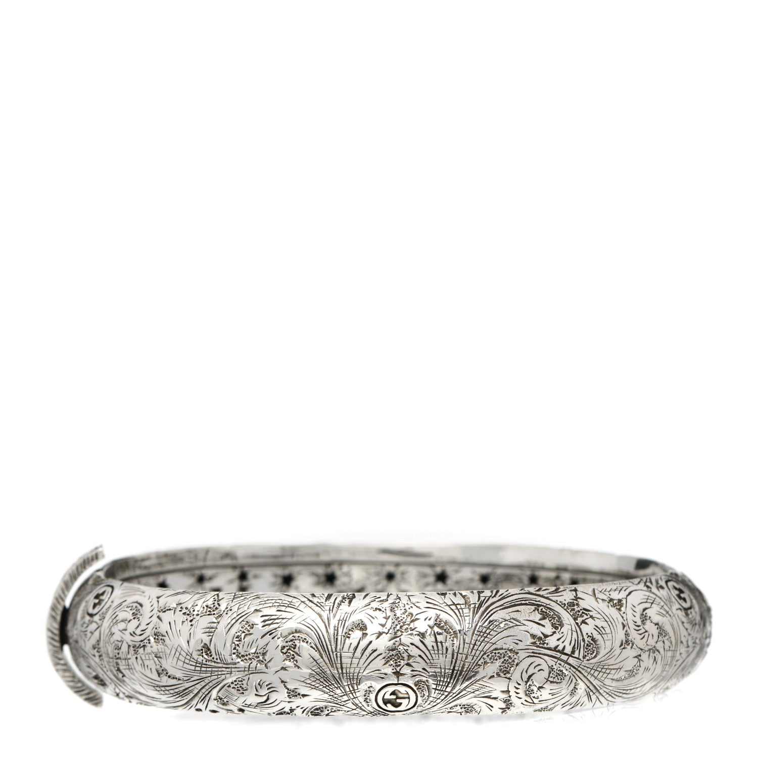 Gucci Sterling Silver Le Marche Des Merveilles Garden Bangle Bracelet 3 of 4