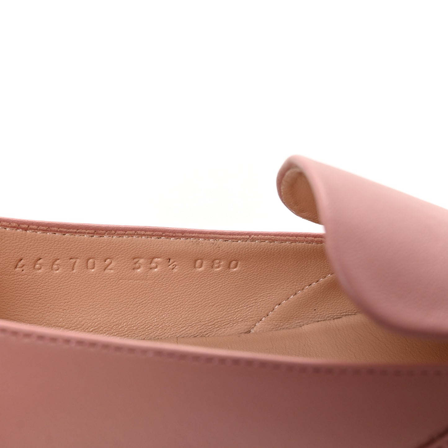 Calfskin Horsebit Loafers 35.5 Soft Pink