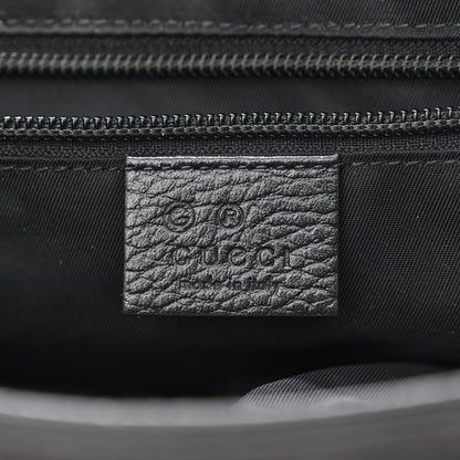 Gucci Nylon Monogram Double Buckle Flap Messenger Bag Black 8 of 14