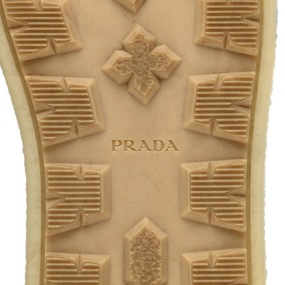 Prada Shearling Suede Scamosciato Evolve Mules 36.5 Ecru 8 of 9