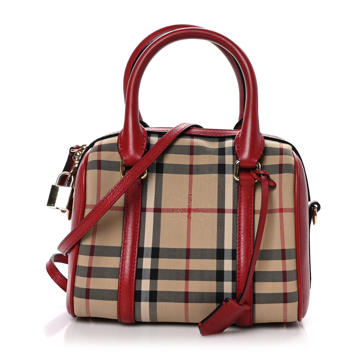 Horseferry Check Small Alchester Bowling Bag Red