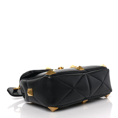 Valentino Garavani Nappa Medium Roman Stud Shoulder Bag Black 4 of 8