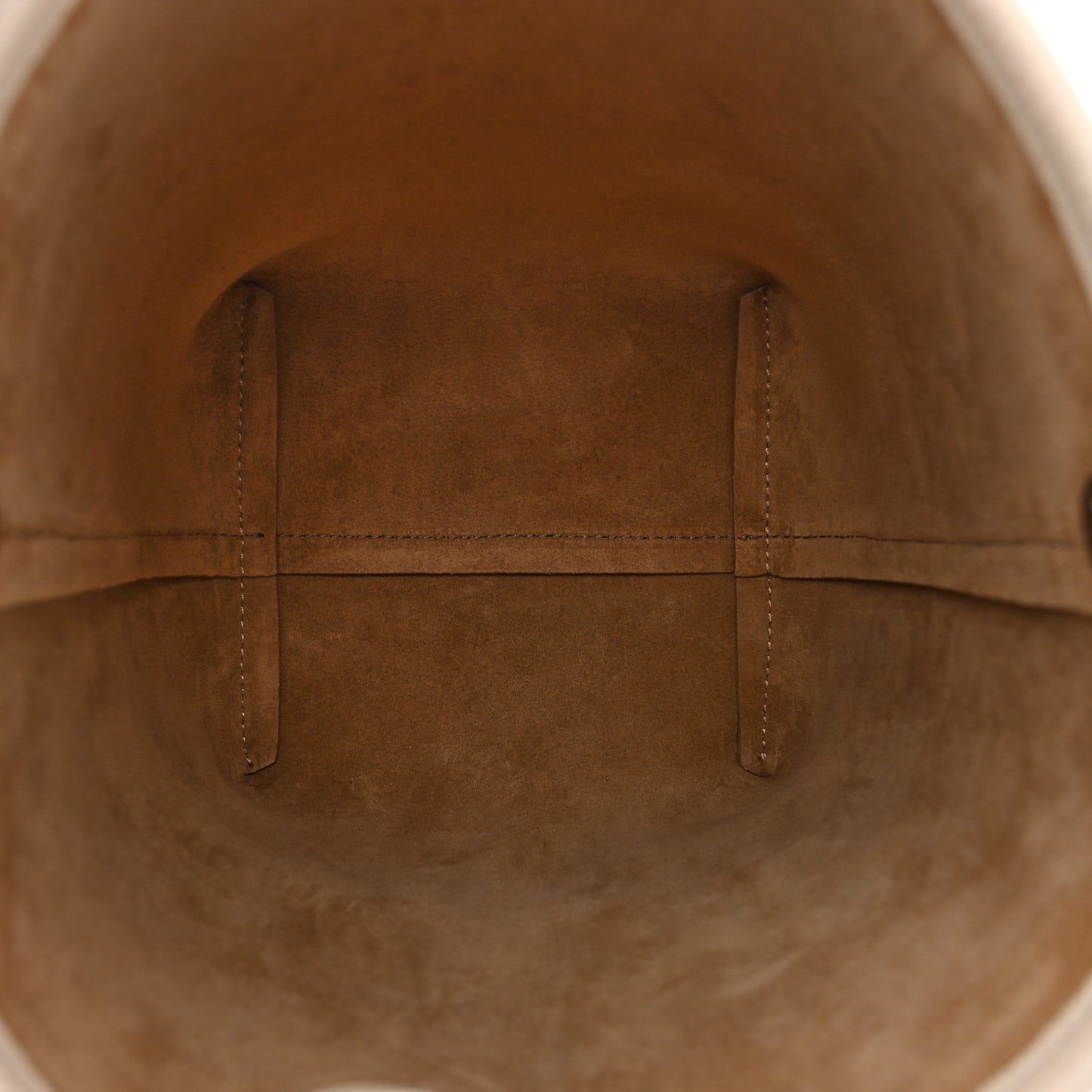 Grained Calfskin Small N/S Hook Tote Ivory