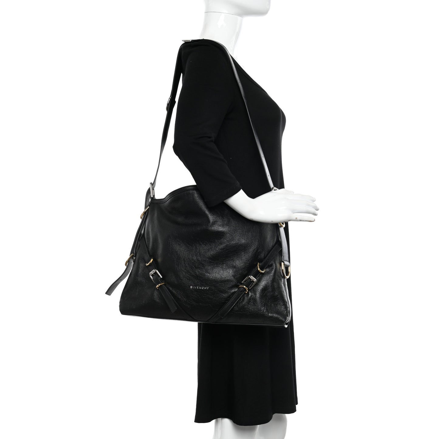 Calfskin Medium Voyou Bag Black
