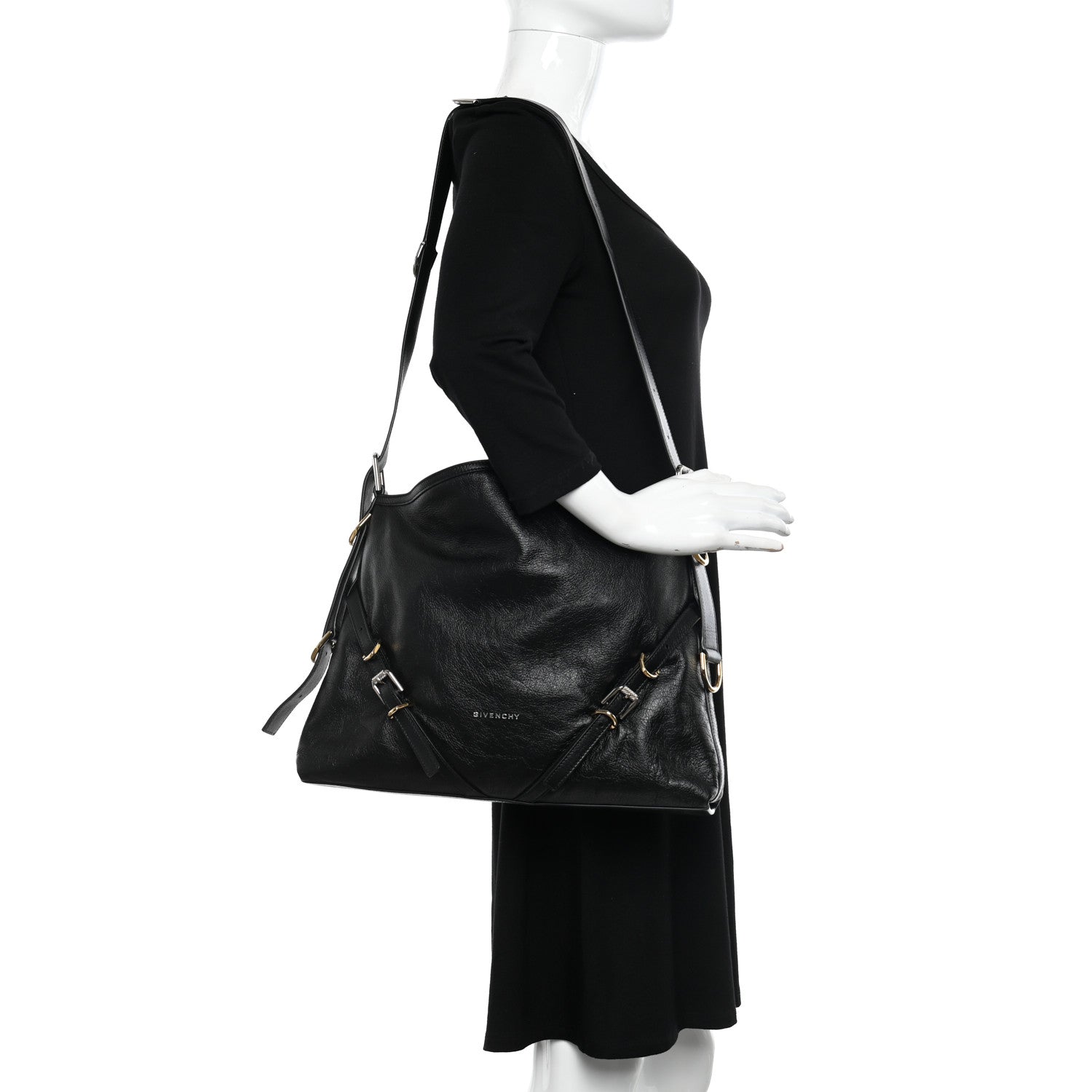 Givenchy Calfskin Medium Voyou Bag Black 2 of 10