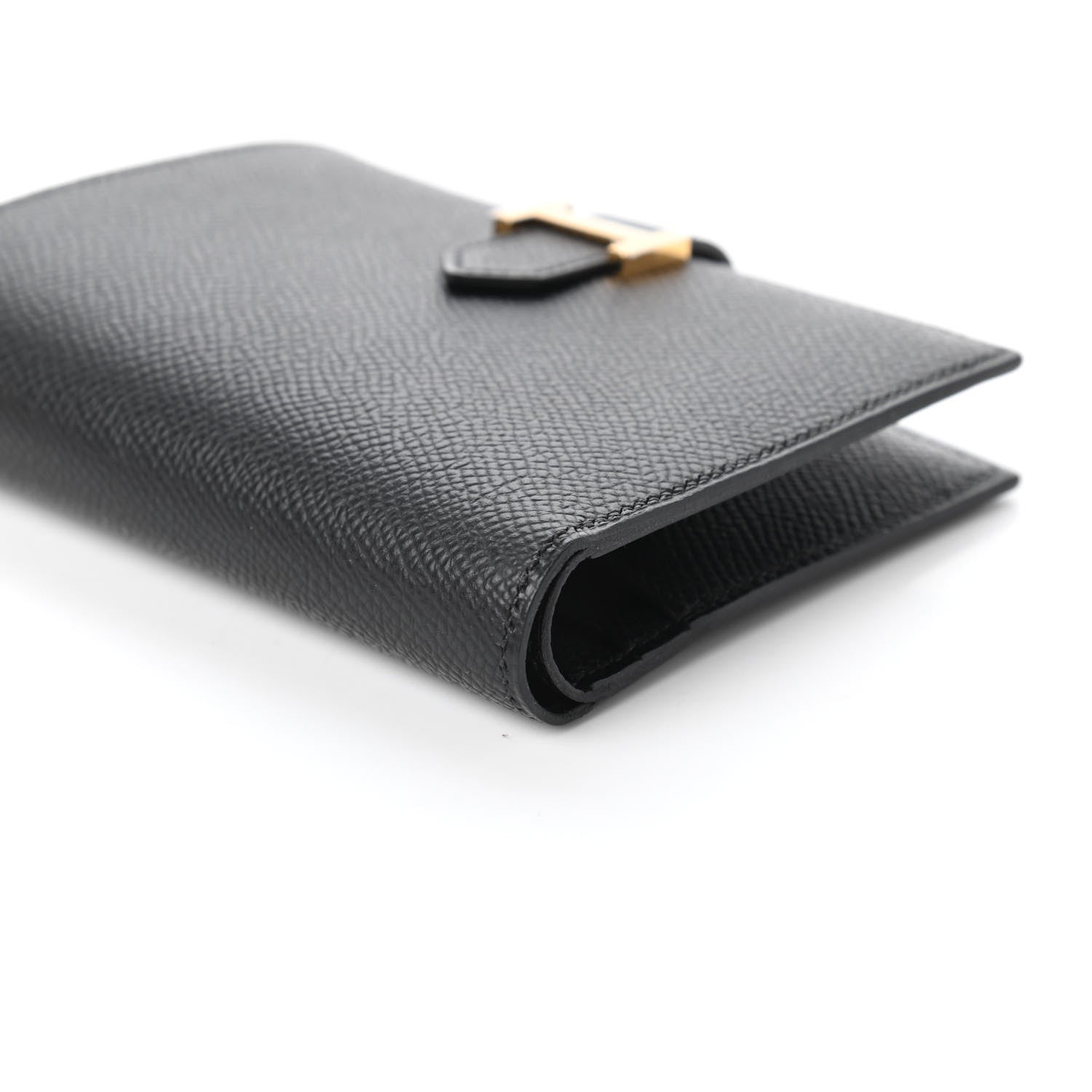 Hermes Epsom Bearn Compact Wallet Black 7 of 10