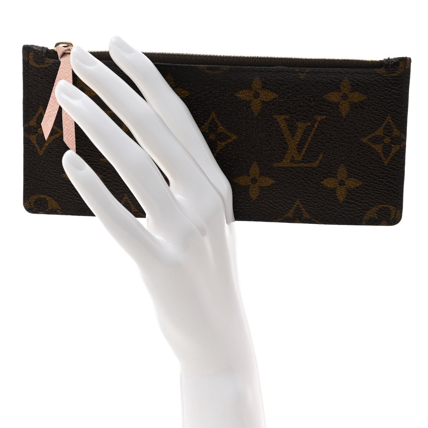 Monogram Josephine Wallet Zippered Insert Rose Ballerine
