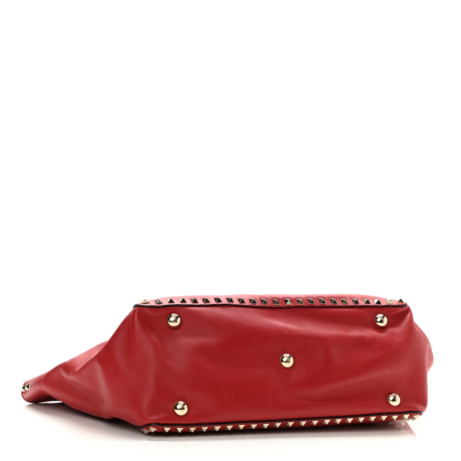 Valentino Garavani Vitello Medium Rockstud Tote Rosso Valentino 4 of 11