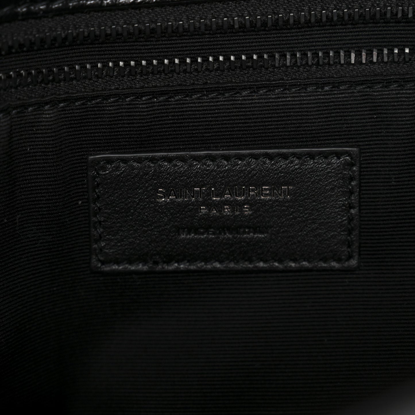 Crinkled Calfskin Matelasse Monogram Medium Niki Chain Satchel Black