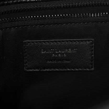 Saint Laurent Crinkled Calfskin Matelasse Monogram Medium Niki Chain Satchel Black 6 of 10