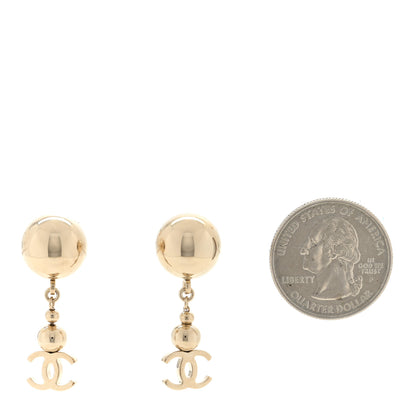 Chanel Metal CC Drop Earrings Gold 2 of 4
