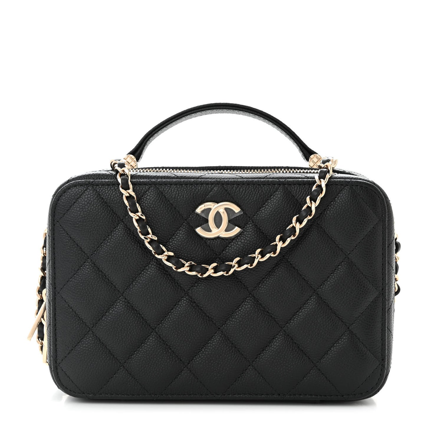 Caviar Quilted Vanity Case Black