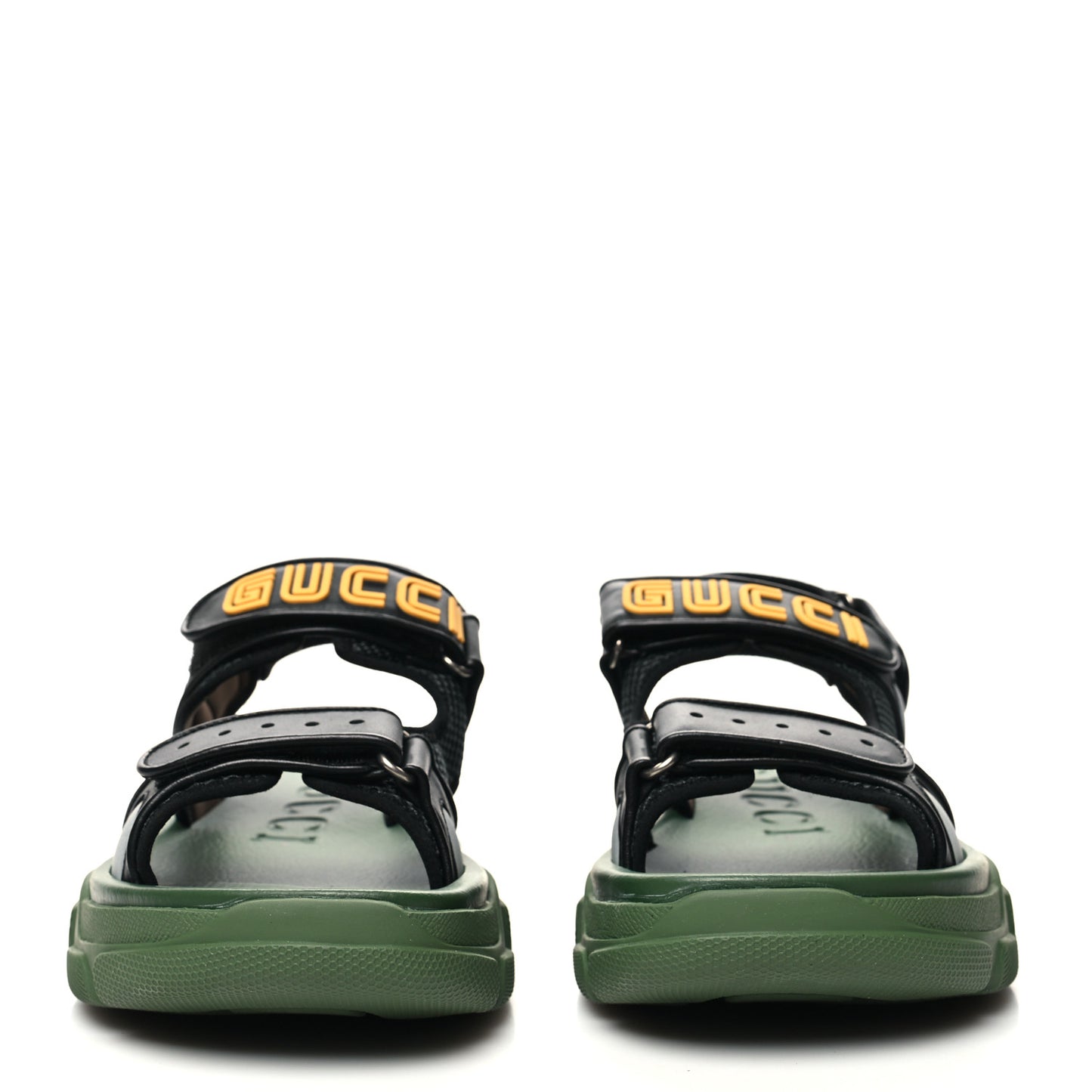 X SEGA Nappa Mesh Mens Aguru Sandals 8 Loess Black Green