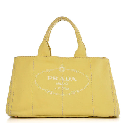 Prada Canvas Canapa Logo Tote Yellow 1 of 14