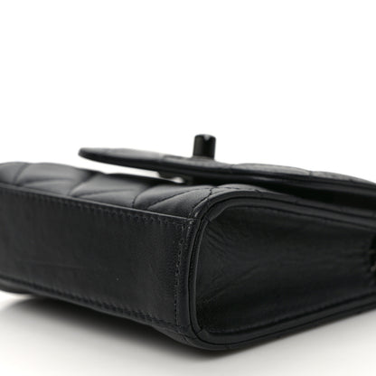 Chanel Lambskin Quilted Mini Trendy CC Clutch With Chain So Black 9 of 9