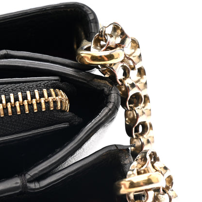 Christian Louboutin Calfskin Spikes Loubinthesky Large Triloubi Shoulder Bag Black 17 of 18