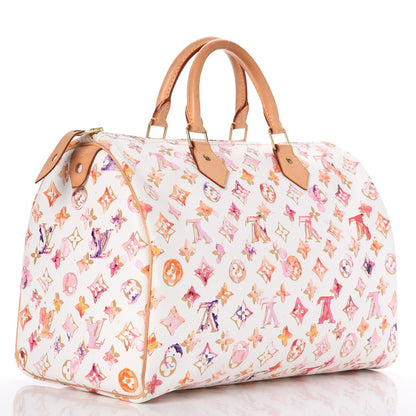 Louis Vuitton Watercolor Aquarelle Speedy 35 White 3 of 11