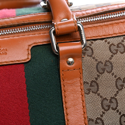 Gucci Monogram Vintage Web Medium Boston Tobacco 13 of 15