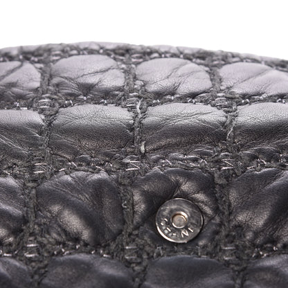 Chanel Lambskin Tweed Double Stitch Flap Black 13 of 21