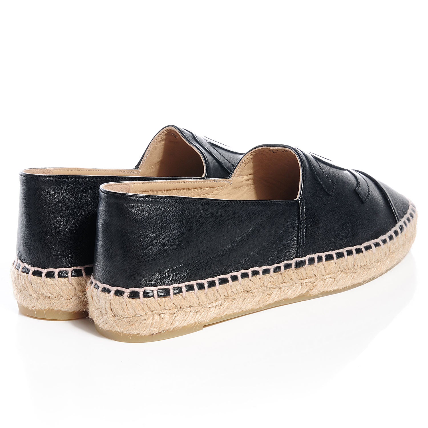 Chanel Lambskin Espadrilles 36 Black 4 of 9