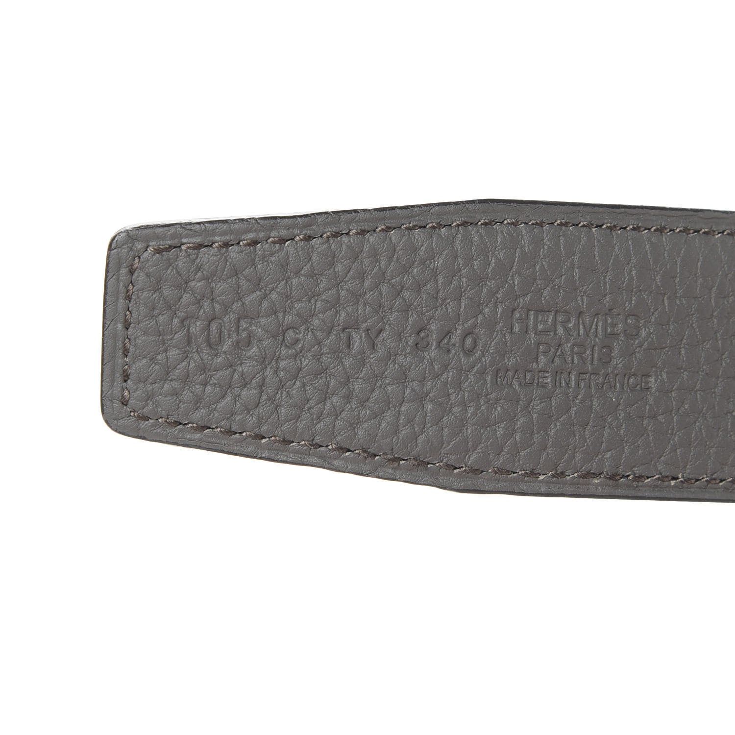 Hermes Box Togo 32mm Guilloche H Belt 105 Black Etain 4 of 8