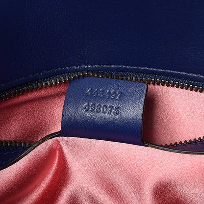 Gucci Velvet Matelasse Small GG Marmont Shoulder Bag Cobalt Blue 7 of 9