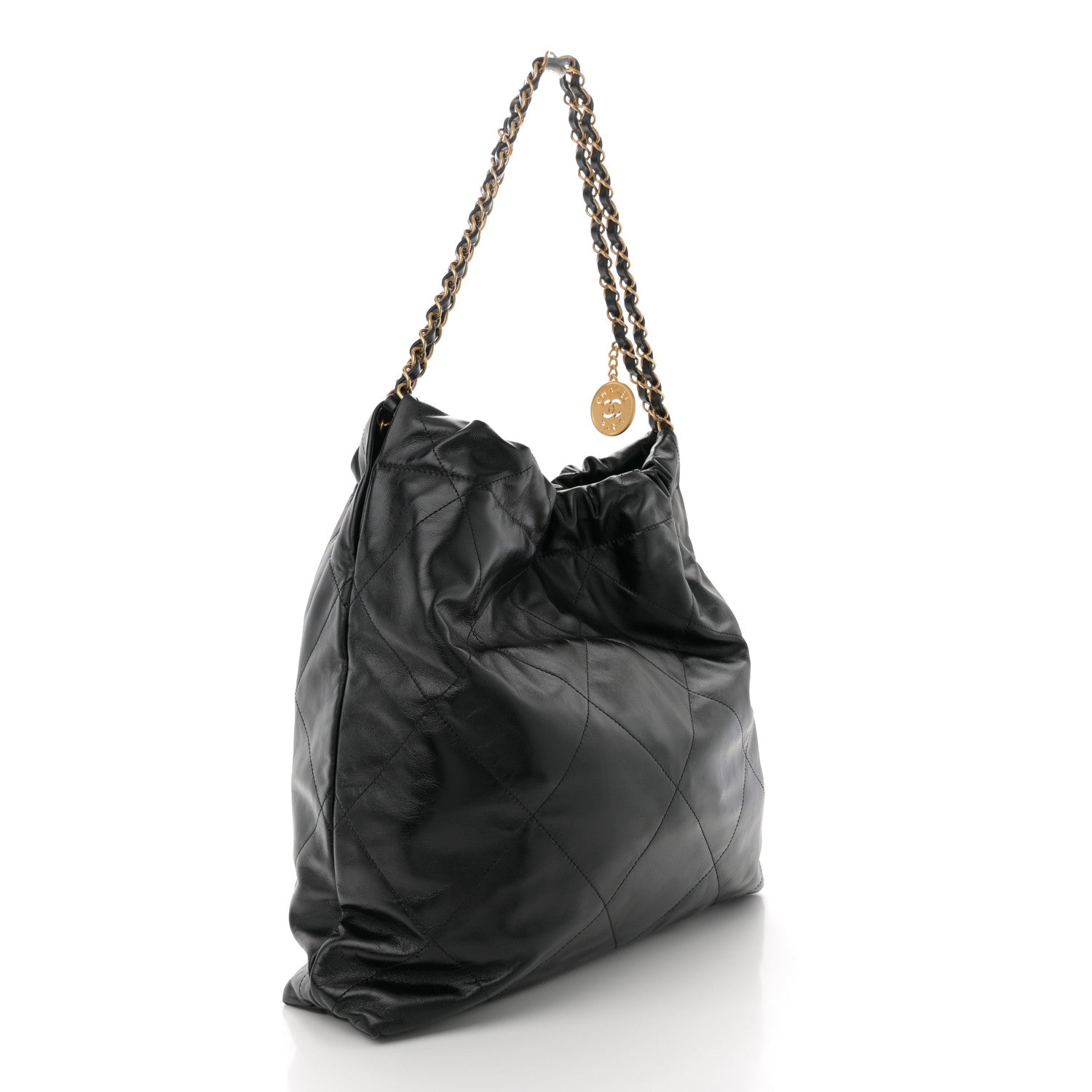 Chanel Shiny Calfskin Quilted Chanel 22 Black 4 of 11