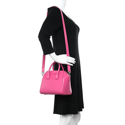 Givenchy Shiny Lord Calfskin Mini Antigona Neon Pink 2 of 10
