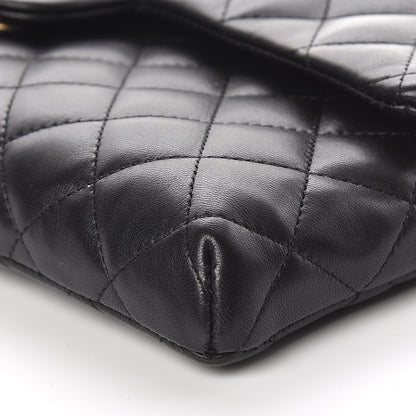 Chanel Lambskin Quilted Flap Clutch Black 6 of 9