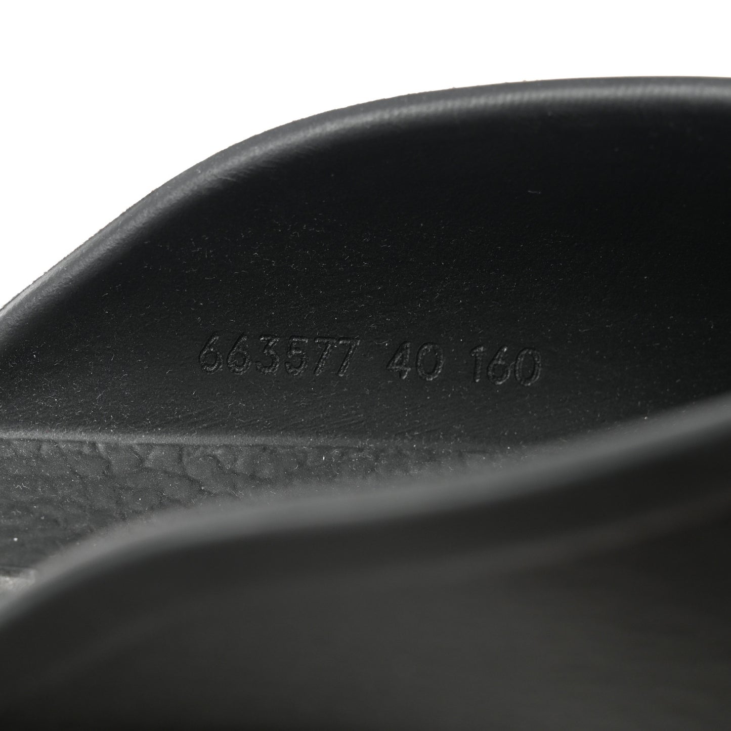 Rubber GG Monogram Perforated Elea Platform 55mm Lug Sole Sandals 40 Black