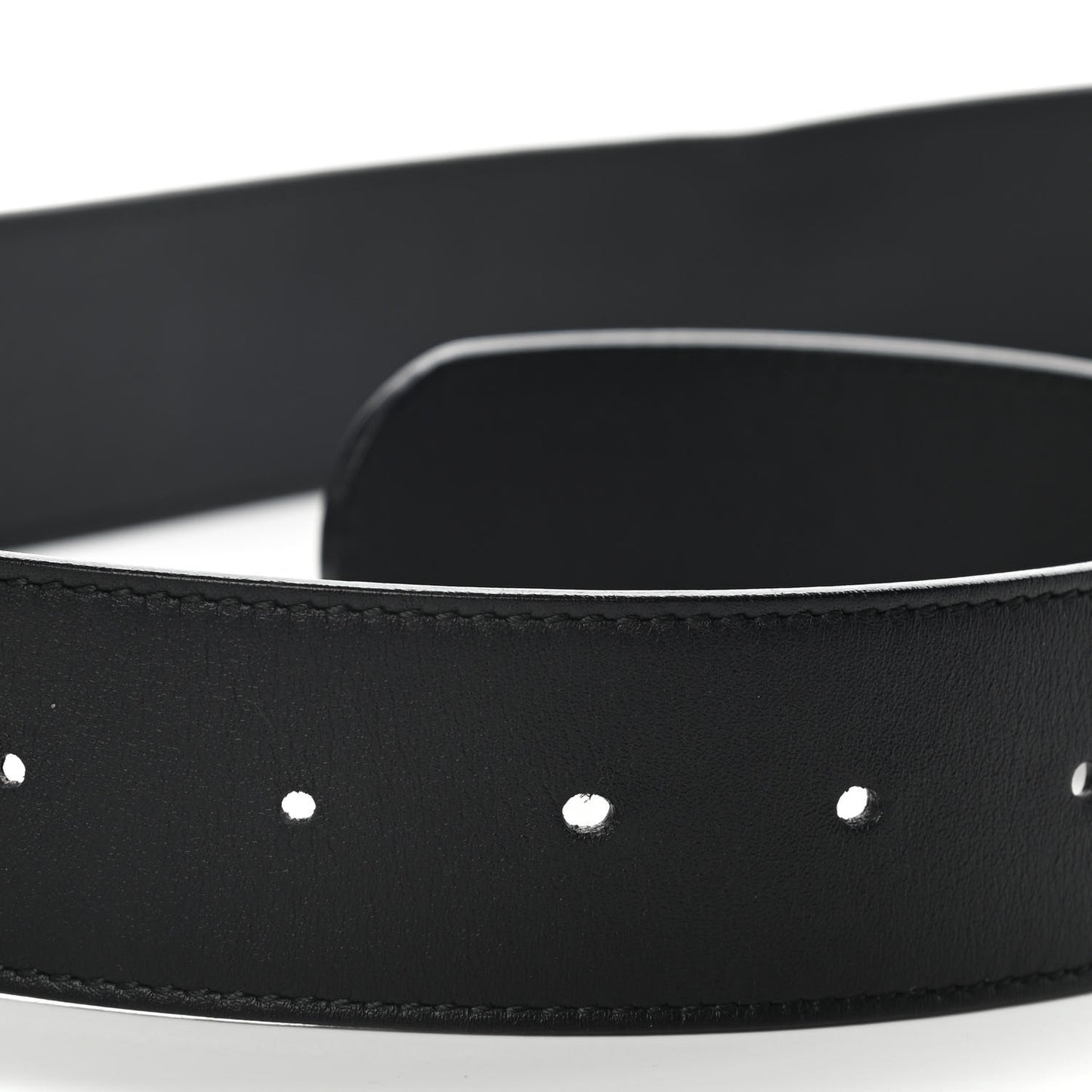 Moon Calfskin Nickel Double G 40mm Belt 90 36 Black